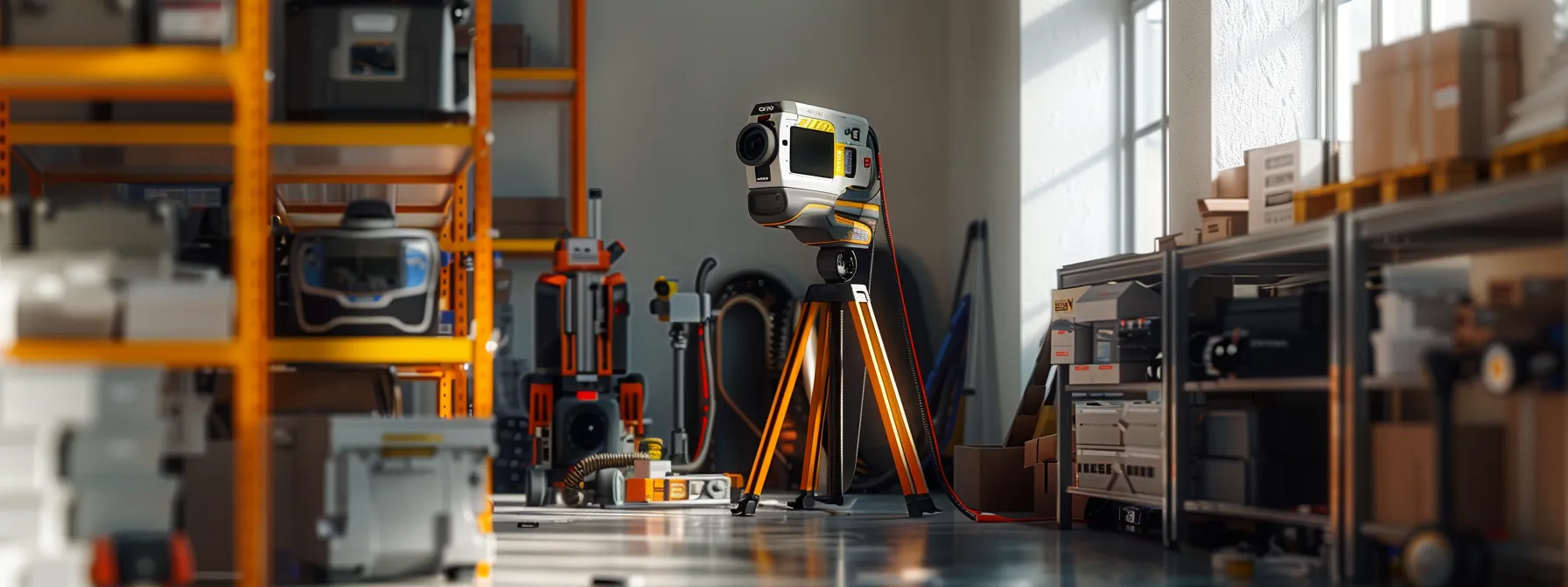 A total station equipment being carefully cleaned and stored in a well-organized, dust-free environment.